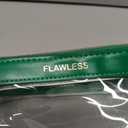2 x clear vinyl cosmetic pouch with green trim