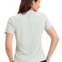 Short Sleeve Shirts for Women UPF 30+ Lightweight Quick Dry Athletic Running Workout Tops Ultra-Soft Big & Tall Green