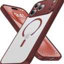 Faiono Magnetic for iPhone 17 Pro Max Case [Full Camera Protection][Military-Grade Protection][Compatible with MagSafe] Shockproof Protective Slim Phone Case for iPhone 17 Pro Max, Claret