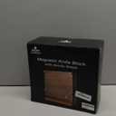 ENOKING Magnetic Knife Block with Acrylic Shield, Double Side Kitchen Knife Holder without Knives- Acacia Wood Universal Knife Storage Organizer with Powerful Magnet for Kitchen Counter (10*9 inches)