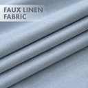 MIULEE 100% Blackout Linen Curtains for Bedroom 84 inches Long, Thermal Insulated Room Darkening Black Out Drapes for Living Room, Back Tab Rod Pocket, 2 Panels Set, 40 Wide x 84 Length, Light Blue