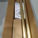 YNL Gold Shower Curtain Rod 32-80 Inch(2.7-6.6ft), Non Slip, Never Rust, No Drill Stainless Steel Spring Tension Shower Rod, Adjustable Tension Rod for Bathroom