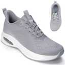 HPK Wide Toe Box Shoes Women Air Cushion Running Shoes Extra Wide Width Sneakers Ultra Light Tennis Arch Support Walking Diabetic Plantar Fasciitis Athletic Grey 41