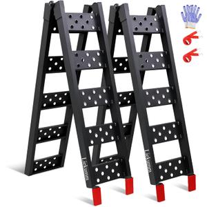 LIEKUMM 83" ATV Ramps 2-Pack, 960 lbs Capacity Folding Loading Ramps for Pickup Trucks, Heavy Duty Truck Ramps for Trailer, Lawn Mower (Black)