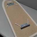 Whitmor Folding Tabletop Ironing Board with Wood Top, 32 x 12 in | Wood top, scorch-resistant cotton cover, 5mm foam pad, folding design with locking legs for compact storage.