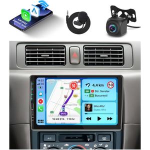 Type-C&USB 2G 64G Radio for Toyota Camry 1997-2003 Car Stereo with Wireless Carplay Android Auto,9inch 1080P HD IPS Touch Screen,Bluetooth,GPS 16EQ 28UIs WiFi SWC MirrorLink AHD Backup Camera