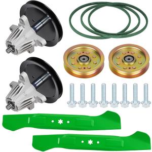 46 inch Deck Rebuild Kit Fits Cub Cadet LTX1045 LTX1046 LTX1046VT, 2 Spindles 618-04865 618-04636, 2 Blades 742-04290 942-04244, 2 Idler 753-08171, 103" Deck Belt 754-04219