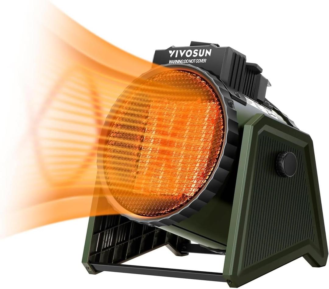 VIVOSUN Portable Greenhouse Heater, 1500W/750W Electric Heater, 3 Modes for Fast Heating, Overheat Protection, Dustproof Design for Grow Tents, Patios & Outdoors VIVOSUN Portable Greenhouse Heater, 1500W/750W Electric Heater, 3 Modes for Fast Heating, Overheat Protection, Dustproof Design for Grow Tents, Patios & Outdoors