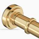 ZYRW Gold Shower Curtain Rod 36-68 Inch(3-5.6ft) Never Rust No Drilling Spring Tension Shower Rod, Adjustable Curtain Rod for Bathroom Window Closet