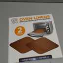 Toaster Oven Liners for Bottom of Oven (2 Pack) Reusable Non-Stick Heat Resistant Toaster Liners, Compatible with Ninja, Cuisinart, Emeril Lagasse & More, Toaster Mat, 12"x12" (Copper)