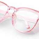 TOREGE Safety Goggles, Pink Safety Glasses With Anti-Fog And Anti-Blue Light Lense, Light And Comfortable, Perfect Alternatives To Regular Protective Eyewear Goggles For Nurses(Light Pink&Clear Lens)