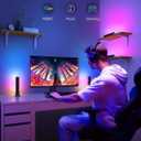 Govee Smart LED Light Bars, Work with Alexa and Google Assistant, RGBICWW WiFi TV Backlights with Scene and Music Modes for Gaming, PC, Living Room Decoration, Black