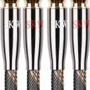 SKW Audiophile Series RCA Cable, 2RCA Male to 2RCA Male Hi-Fi Interconnect Cord, 3.2ft/1M, 7mm Heavy Duty Multiple Shielded Nylon Braided Cord for Turntable, Amplifier & Home Theater (Black)