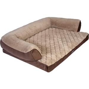 Beautyrest Super Lux Sofa Dog Bed (Large, Brown)