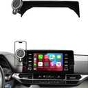 PZK Car Phone Holder for Toyota Sienna 2021-2024 XLE/XSE/Limited/Platinum Accessories 12.3-Inch Screen Fixed Clip Magnetic 15W Fast Wireless Charger Phone Mount with Sunglasses Storage Box 360 Rotate