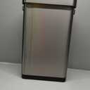 EKO Deluxe Mirage-T 50 Liter / 13.2 Gallon Touchless Rectangular Motion Sensor Trash Can, Matte Stainless Steel Finish