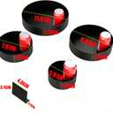 Round Metal Buffet Risers,4PCS Food Risers for Buffet Table 6in to 12in with Mini Acrylic Signs for Catering Dessert Collectibles Jewelry Figures Show Matte Black Cube Boxes Nesting Risers with Hollow Bottoms