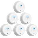 X-Sense Smoke and Carbon Monoxide Detector Combo, Wireless Interconnected Combination Smoke and Carbon Monoxide Detector with LCD Display & 10-Year Battery, RF Interconnected Model, 6-Pack