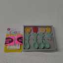 Birthday Candles Assorted - Pack of 8 - Easy-to-Light & Long-Lasting Burn - Perfect for Every Celebration, And 4piece Earthenware Daisy Stir Spoons 5.25in, One Is Broken