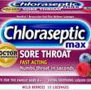 Chloraseptic Max Strength Sore Throat Lozenges, Wild Berries, 15 Count, 1 Pack (15 Count (Pack of 3))