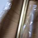 Heavy Duty Double Curtain Rods, 1 1/8IN Diameter Nonadjustable Dual Window Rods 48IN/4FT Length with Luxury Adjustable Brackets, Warm Gold