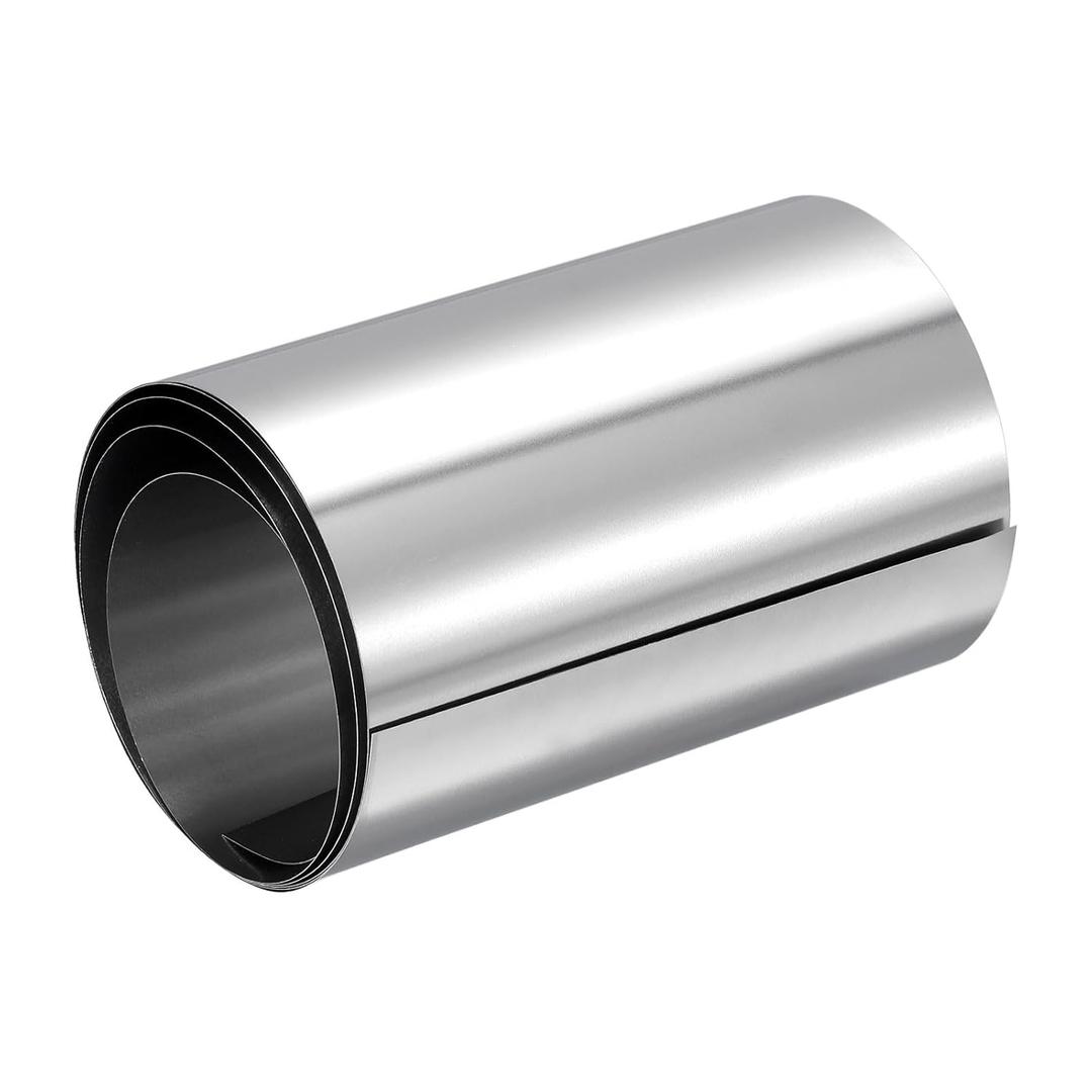 304 Stainless Steel Foil Roll - 1 Pack Polished Finish Trim Strips Sheet Filler Fits for Industry Machinery - 0.5mm x 100mm x 1M (T x W x L)