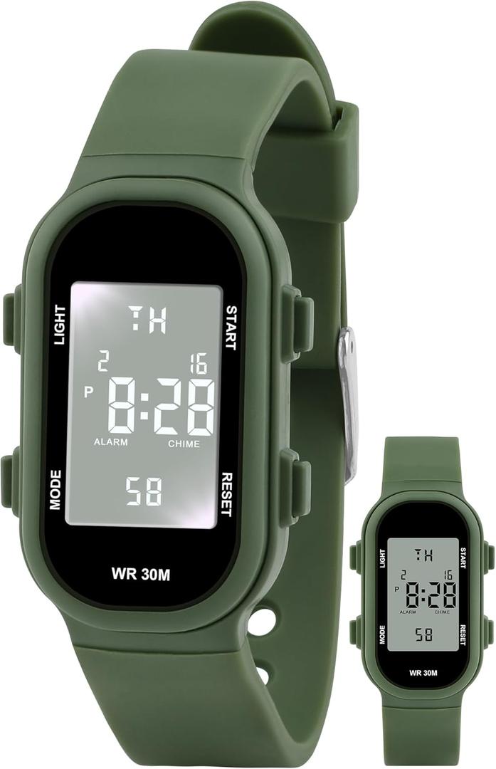 Juboos Kids Digital Watches for Boys Girls Ages 7-16, 3ATM Waterproof Sport Child Watch with Night Light, Alarm Clock, Stopwatch