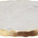 Mud Pie Marble Trivet, 1 1/4" x 8 1/2" dia, Gold
