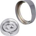 NTHREEAUTO 7" Headlight Visor Trim Ring Chrome Motorcycle Headlamp Frenched Rings Head Lamp Decorate Accessories Compatible with Harley Road King Electra Glide Heritage Softail Touring (Chrome)