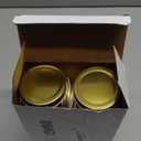 Chuangdi 30 Packs Mason Jar Lids Bulk Regular Mouth Canning Lids Leak Proof Secure Mason Storage Solid Caps(Gold,Steel)