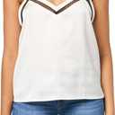 BOSS Women's Berice Detailed Sleeveless Top (Oat Milk, XS)