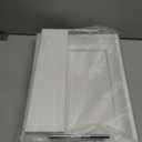 Modern White Decorative Tray - Engineered Wood Tray with Silver Metal Handles - 16.4x12.2x3.2 inches - Versatile Serving Tray for Coffee, Food, Home Organization & Occasions