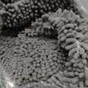 LOCHAS Luxury Bathroom Rug Shaggy Bath Mat 24 x 17 Inch, Washable Non Slip Bath Rugs for Bathroom Shower, Soft Plush Chenille Absorbent Carpets Mats, Gray (Grey)