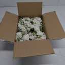 Artificial Bridesmaid Bouquets Set of 6 for Wedding - 7 inch White Flowers Bouquets for Bridesmaids, Faux Rose Gypsophila Rustic Small Floral Bouquet Fake Boho Wedding Party Ceremony Anniversary Decor