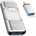 4 in 1 USB Flash Drive for iPhone, 512GB USB Memory Stick for Data Backup, High Speed Transfer USB 3.0 Stick External Storage, USB Stick Thumb Drives Compatible for iPhone/iPad/PC/More Devices