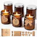 Home Scented Candles Gift Set, 6 Pack Aromatherapy Candles for Women, Non Toxic Soy Wax Candles for Relaxing Stress Relief, Emotional Gift with Handwritten Cards