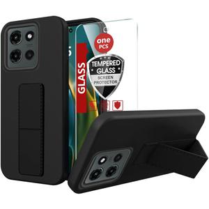 Compatible for Motorola Moto G 2026/2025,Moto G Play 2026 Phone Case, Multi-Functional Magnetic Folding Kickstand/Stand Silicone TPU Slim Fit Shockproof Protective Case for Moto G 5G 2025 2026 - Black