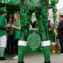 GTETKDE Womens St.Patricks Day Shamrock Clover Green Lucky Pants Tights Stretchy Leggings Skinny Pant for Yoga Running (Green, S)