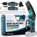 Saker Mini Chainsaw, 6 Inch Portable Electric Chainsaw Cordless, Small Handheld Chain saw for Tree Branches,Courtyard, Household and Garden, Gift for Men Dad Husband Women
