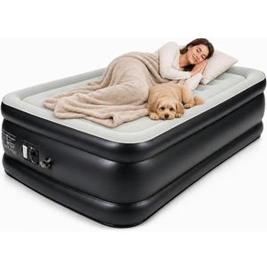 Garvee Twin Air Mattress with Built-in Pump, 20 Inch Raised Air Bed, Upgraded Honeycomb Pillar Design, Fast 3-Min Inflation, Supports Up to 800 Lb for Home Guests and Camping