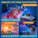 Baby Sound Machine Baby Kids Night Light Projector with Star, 30 Soothing Sounds White Noise Machine for Sleep, 31 Color | 4 Films Baby Sleep, Remote+Timer+3 Brightness Sensory Light for Autism Toys