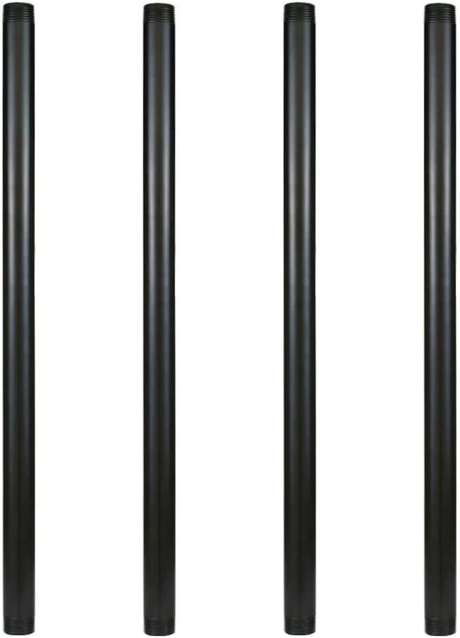 GeilSpace 1" × 28" Pre-Cut Black Metal Pipe, Industrial Steel Fits Standard One Inch Black Threaded Pipes and Fittings - Vintage DIY Industrial Shelving (1" × 28")