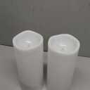 Homemory Large Solar Candles Outdoor Waterproof, 4"x10", Dusk to Dawn, Solar Powered Flameless Candles for Outdoor, Lanterns, Set of 2