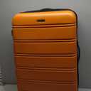 Rockland Melbourne Hardside Expandable Luggage with Spinner Wheels, Orange, Large 28"