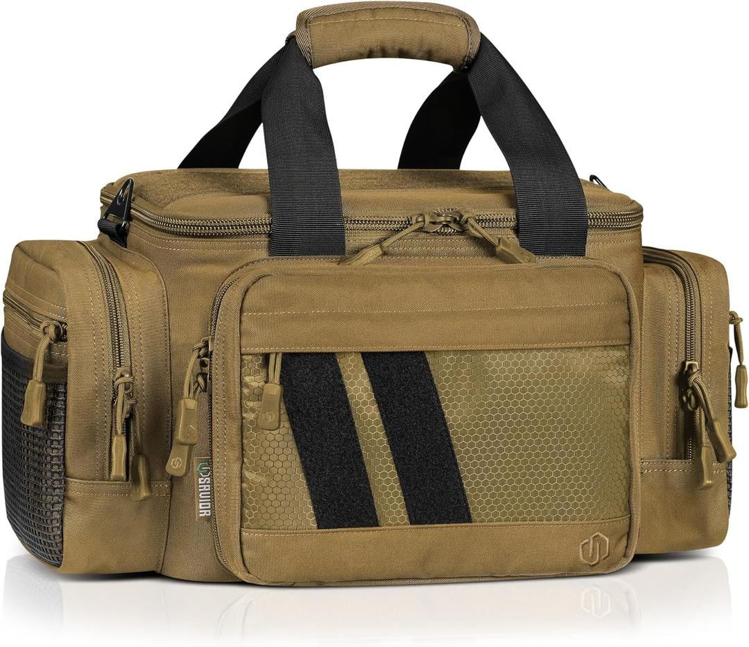 Savior Equipment Specialist Series Tactical Triple Pistol Shooting Range Hunting Duffle Bag Gun Carrying Case, Rigid Compartment Frame, Lockable Zippers, 3 Handgun Sleeves & Shoulder Strap Included Savior Equipment Specialist Series Tactical Triple Pistol Shooting Range Hunting Duffle Bag Gun Carrying Case, Rigid Compartment Frame, Lockable Zippers, 3 Handgun Sleeves & Shoulder Strap Included