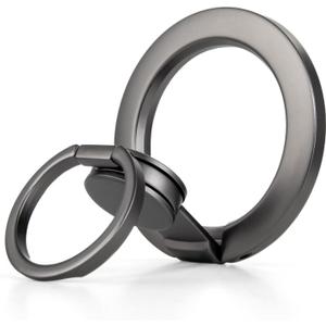 SOOPII Magnetic Phone Grip, Magnetic Phone Ring Holder Fidget for Hand Grip 360°Rotate Finger Ring Kickstand Phone Stand Holder Compatible with Mag Safe iPhone 16/15/14/13/12 Series