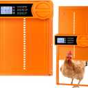 Automatic Chicken Coop Door, Battery Powered Auto Chicken Coop Door with Timer & Manual Mode, Anti-Pinch Sensor, Waterproof Aluminum Chicken Door
