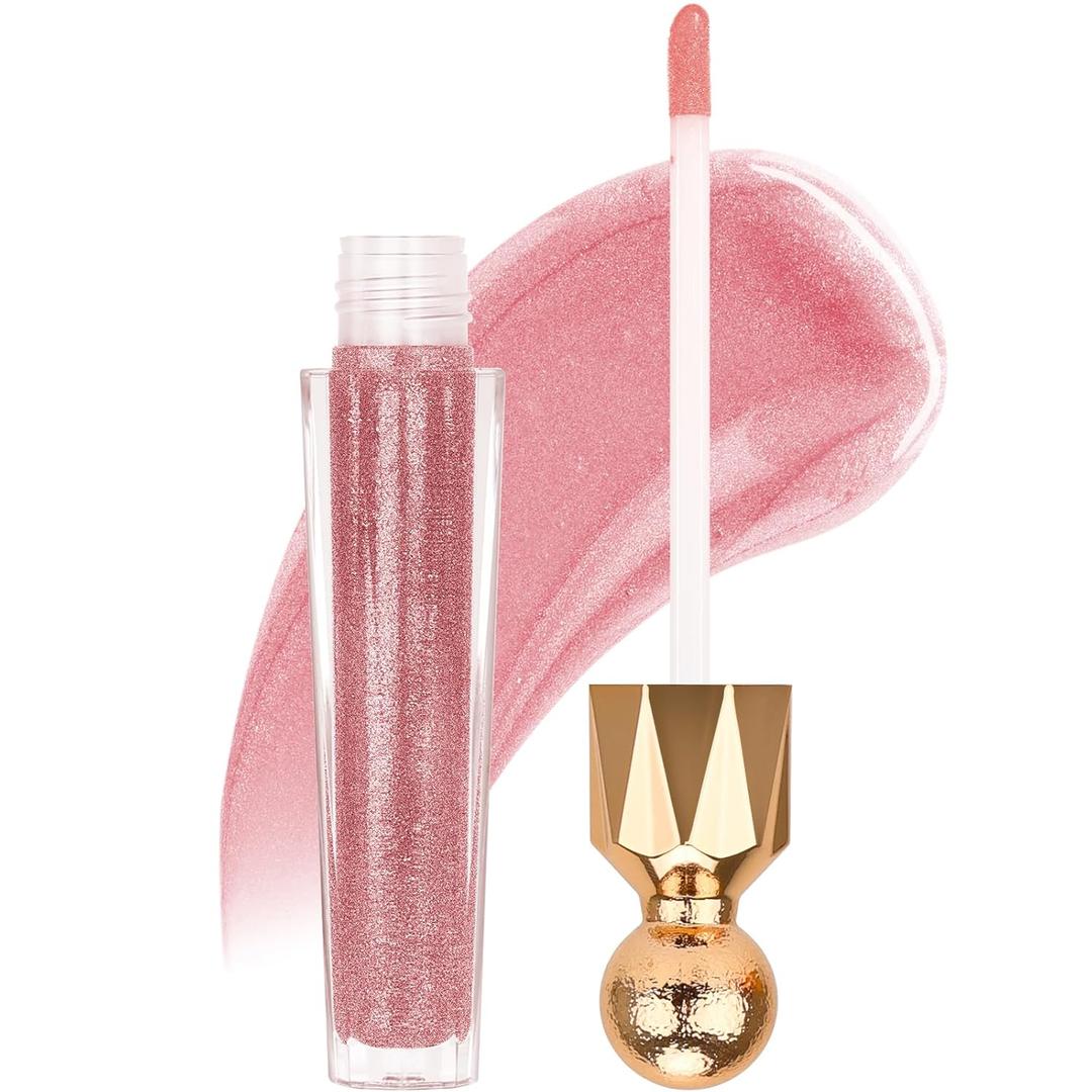 Kureelect Shimmer Lip Gloss, Moisture and Hydration Ultra-Shiny Finish & Juicy Lips Lip Butter Balm, Long-lasting Hydrating Non-Sticky Lip Balm, Soften Dry Lips Lip Care (03#Pearly Mauve)