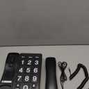 Big Button landline Phone for Seniors or Visually impaired with high Contrast Colors and Loud Volume (Black)