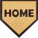 Tinideya 21" x 22" Baseball Rug Home Plate Doormat Imitation Coir Coco Palm Fiber Home Plate Rug Christmas Housewarming Gift for Indoor Outdoor Sports Baseball Lover